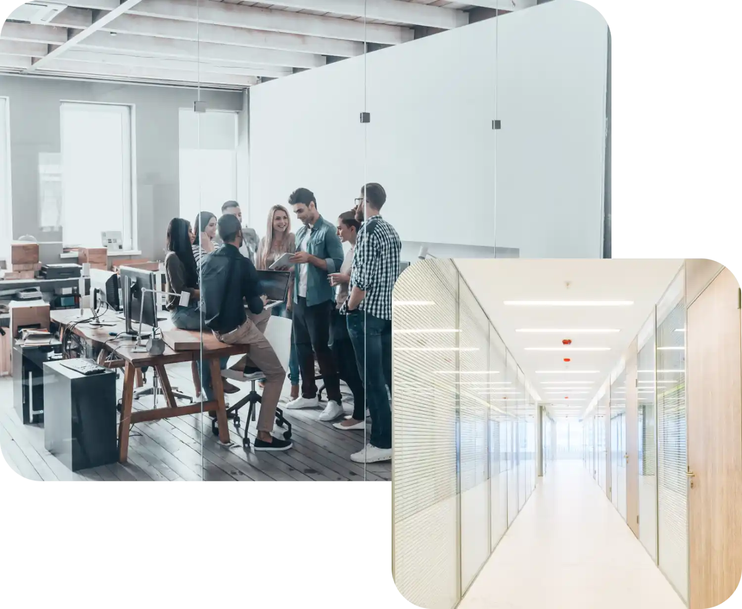 Persone discutono di lavoro in un ufficio
